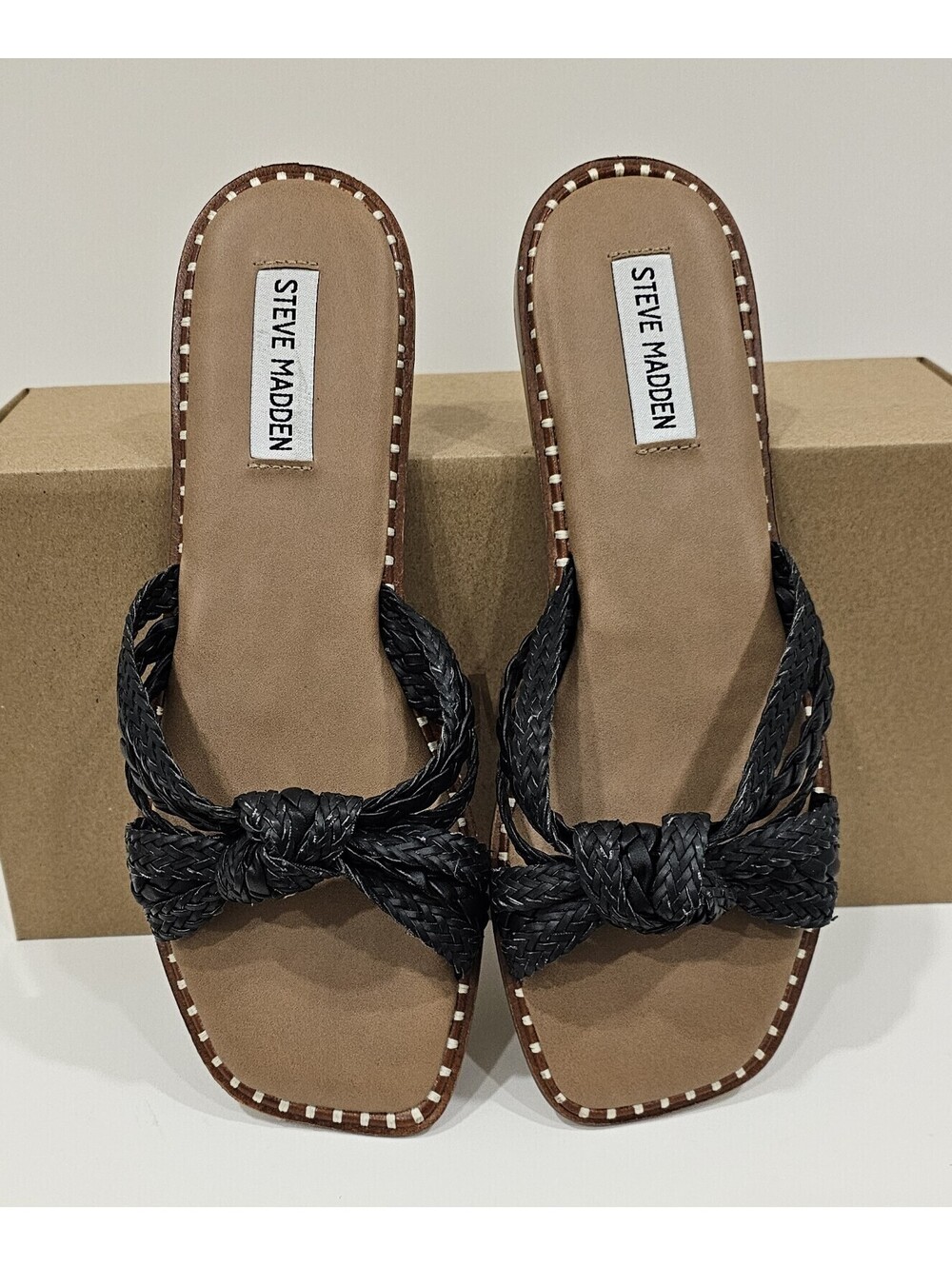 Steve Madden Wilmah Knotted Slide Sandals Size 8 - Picture 9 of 11